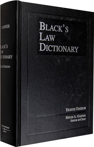 Blacks Law Dictionary Eighth Edition Blacks Law Dictionary Standard Edition 8th Bryan A Garner