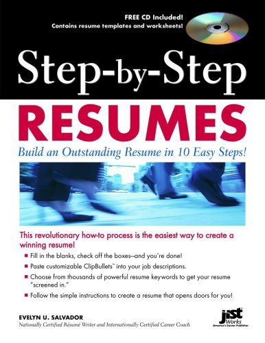 Step by Step Resumes Build an Outstanding Resume in 10 Easy Steps 1st Edition by by Evelyn Salvador 1593572972 978-1593572976