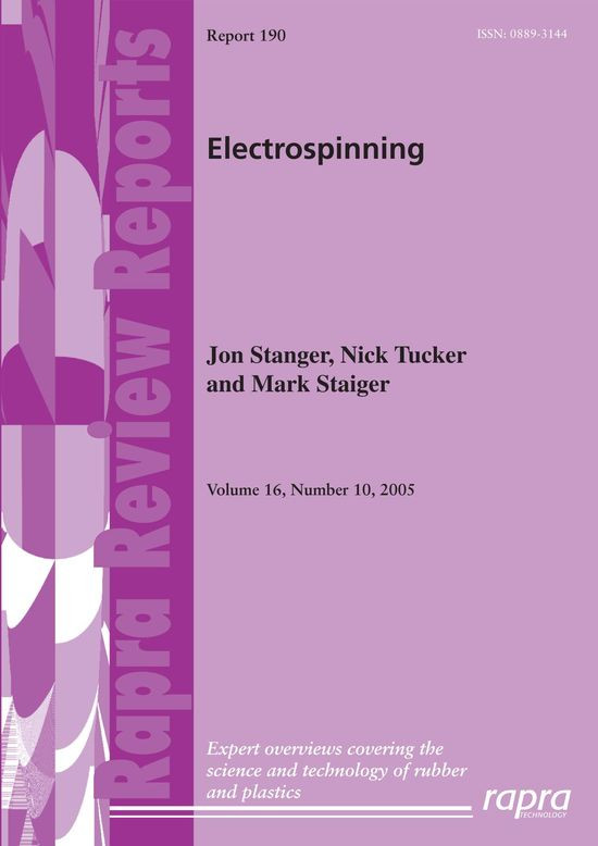 Electrospinning Jon Stranger Nick Tucker Mark Staiger
