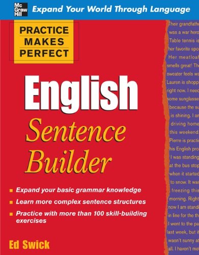 English Sentence Builder 1st Edition Ed Swick