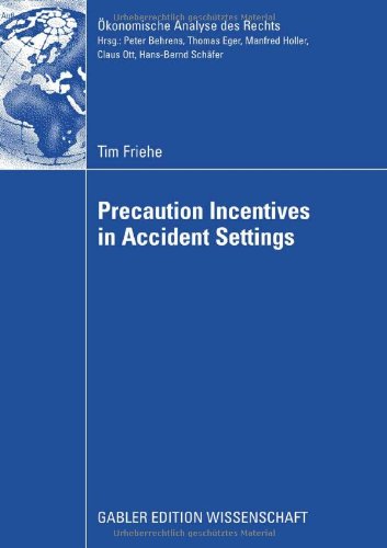 Precaution Incentives In Accident Settings Tim Friehe