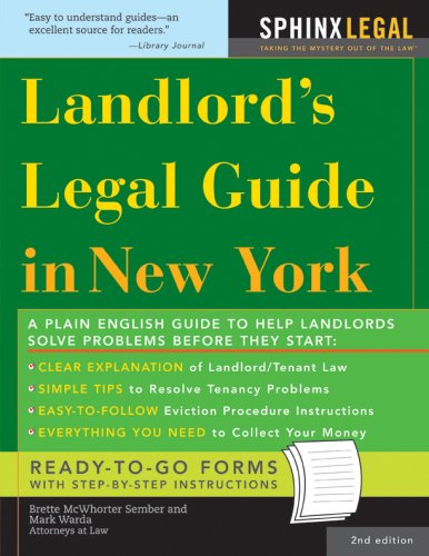 The Landlords Legal Guide In New York 2e 2nd Edition Mark Warda