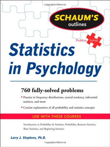 Schaums Outlines Statistics In Psychology 1st Edition Larry J Stephens