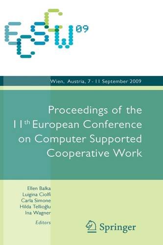 Ecscw 2009 1st Edition Nikolaj Gandrup Borchorst Susanne Bdker