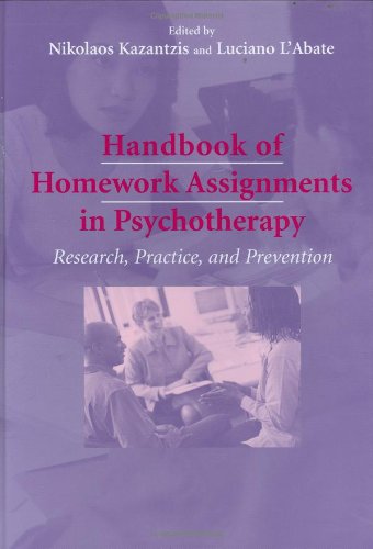 Handbook Of Homework Assignments In Psychotherapy Research Practice And Prevention 1st Edition Nikolaos Kazantzis