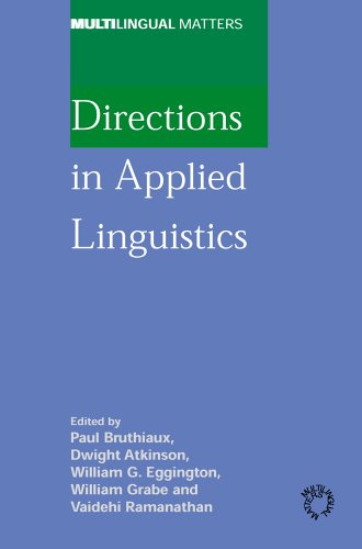 Directions In Applied Linguistics Essays In Honor Of Robert B Kaplan Multilingual Matters Paul Bruthiaux