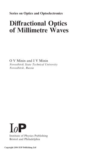 Diffractional Optics Of Millimetre Waves Series On Optics And Optoelectronics Iv Minin