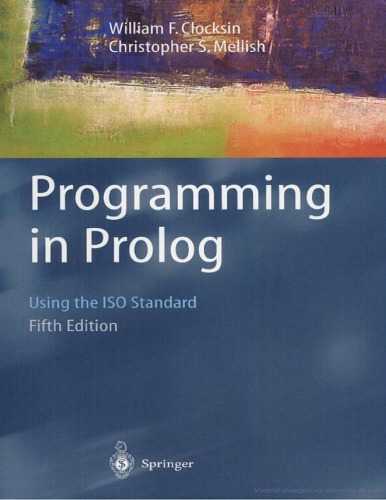 Programming In Prolog William F Clocksin Christopher S Mellish