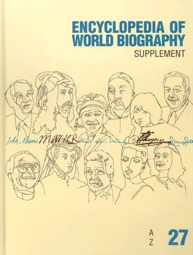 Encyclopedia Of World Biography Supplement Volume 27 Encyclopedia Of World Biography Supplement 2nd Edition Tracie Ratiner Project Editor