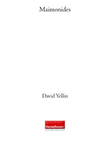 Maimonides 1st Edition by David Yellin ISBN 116406343X 978-1164063438