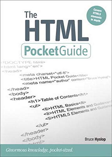 The Html Pocket Guide Pocket Guides Peachpit Press 1st Edition Hyslop