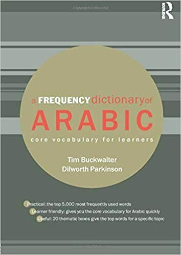 A Frequency Dictionary Of Arabic Core Vocabulary For Learners Tim Buckwalter