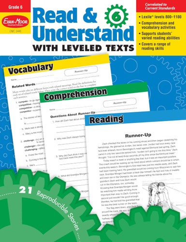 Read And Understand With Leveled Texts Grade 6 Teachers Evanmoor Corporation
