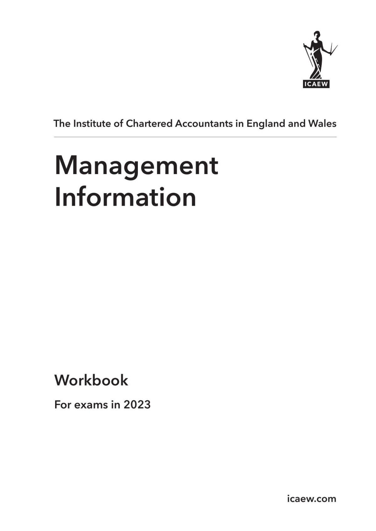 Management Information 2023 16th Edition Icaew