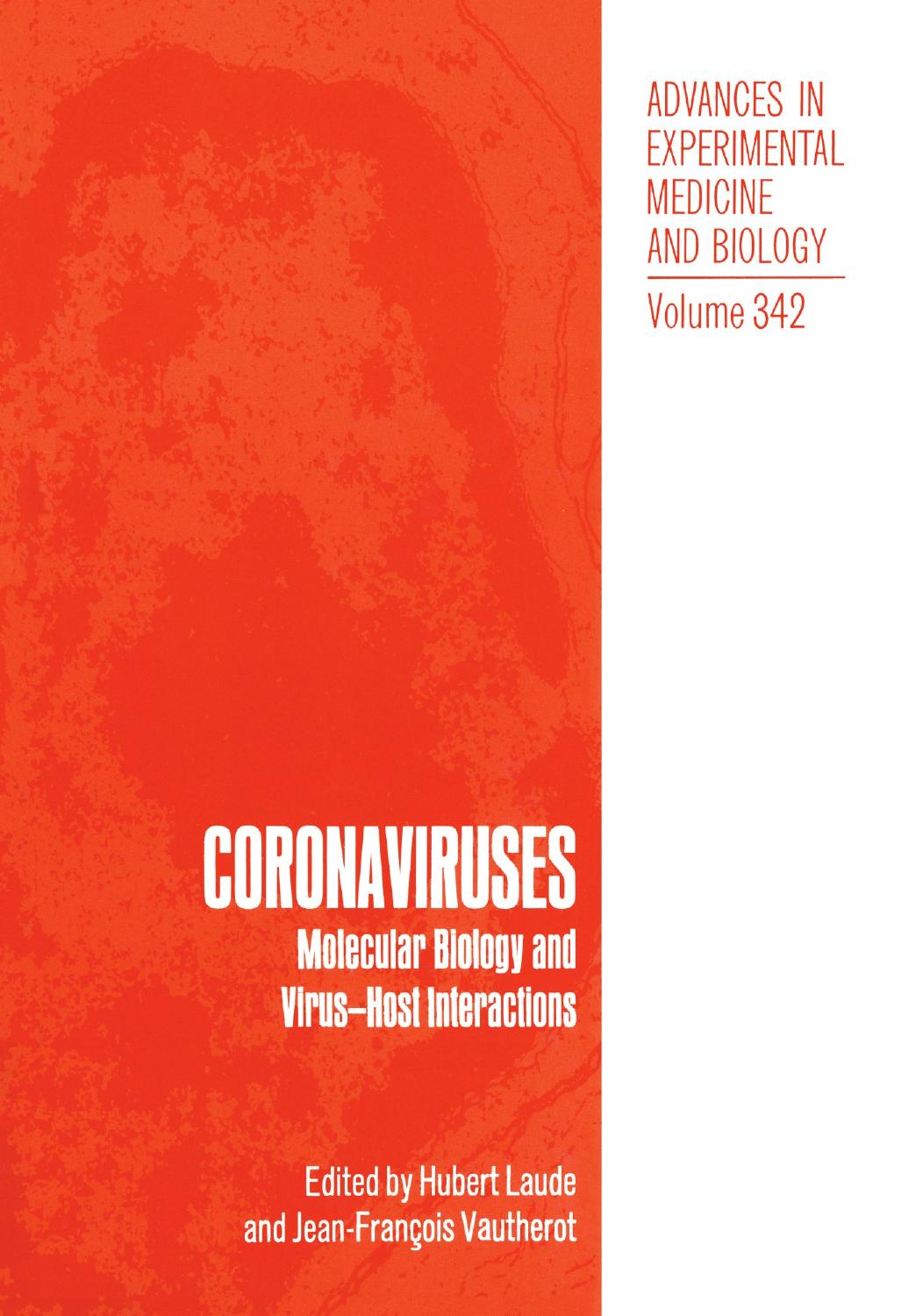 Coronaviruses Hubert Laude Jeanfranois Vautherot