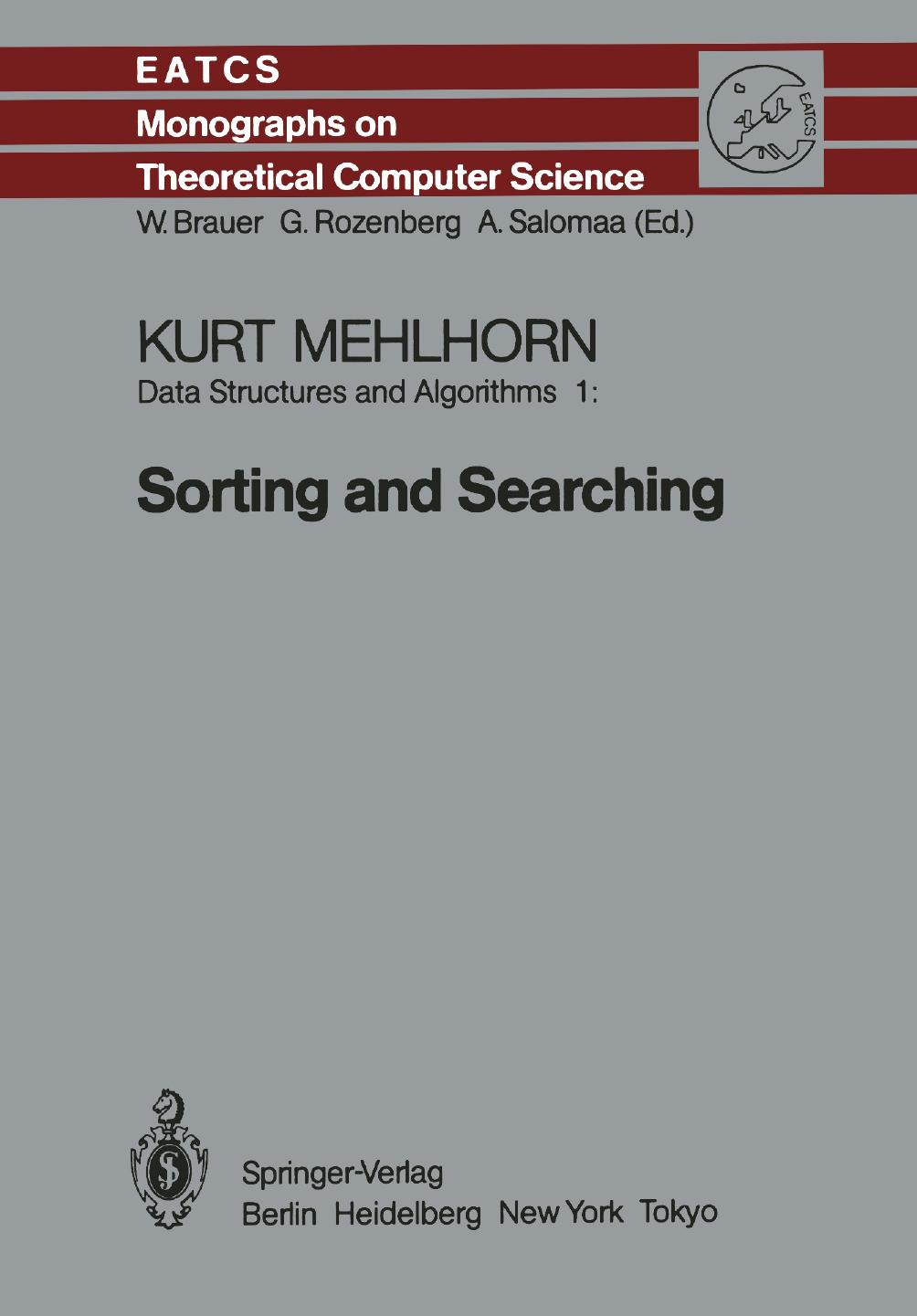 Data Structures And Algorithms 1 K Mehlhorn
