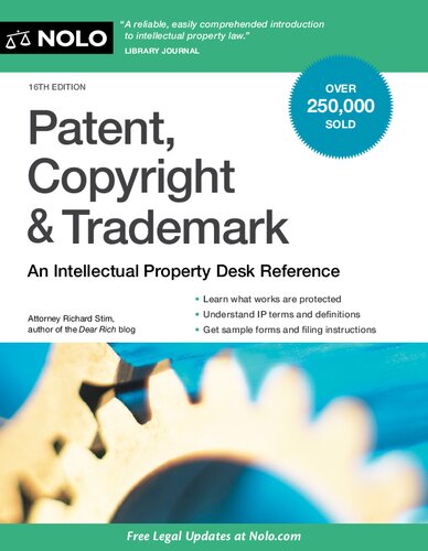 Patent Copyright Et Trademark An Intellectual Property Desk Reference 16th Edition Richard Stim