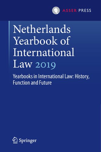 Netherlands Yearbook Of International Law 2019 Yearbooks In International Otto Spijkers