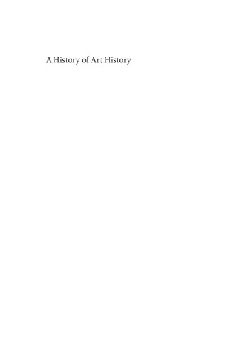 The History Of Art History Christopher Wood