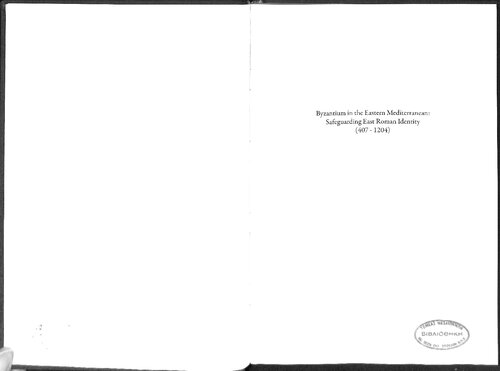 Byzantium In The Eastern Mediterranean Safeguarding East Roman Identity 4071204 Telemachos Lounghis