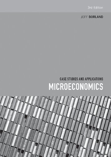 Microeconomics 3rd Edition Jeff Borland
