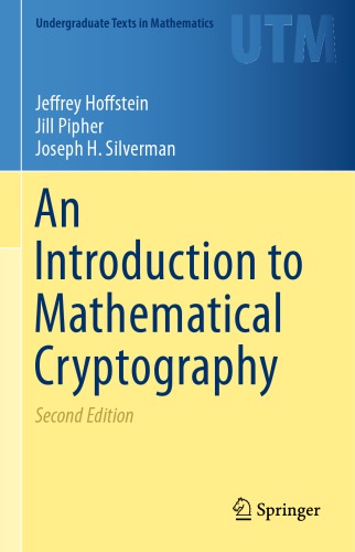 An Introduction To Mathematical Cryptography 2 Aufl Hoffstein