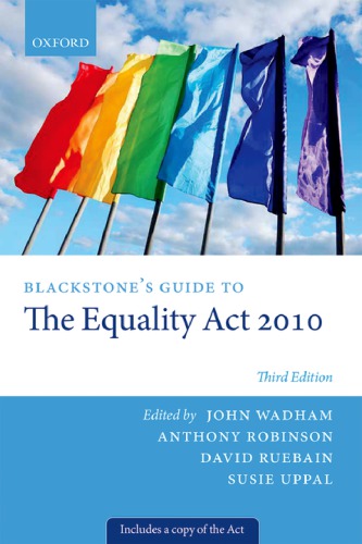 Blackstones Guide To The Equality Act 2010 Third Edtion Robinson