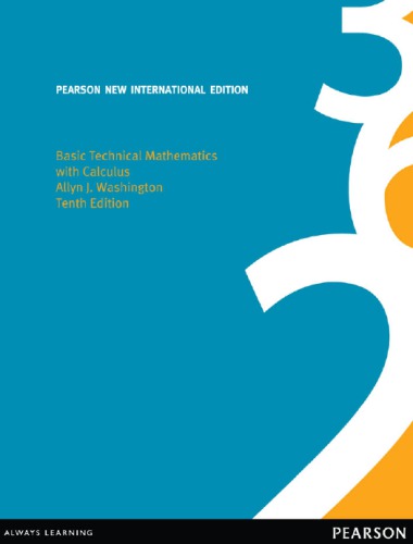 Basic Technical Mathematics With Calculus Pearson New International Edition 10th Ed Washington