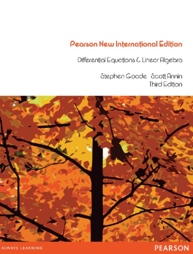 Differential Equations Linear Algebra Third Edition New International Edition Annin