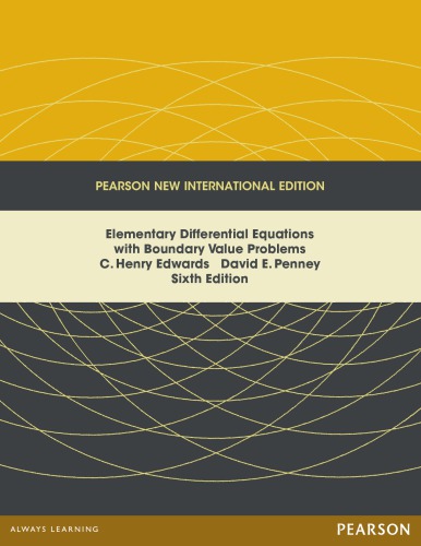 Elementary Differential Equations With Boundary Value Problems 6th Edition Edwards