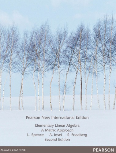 Elementary Linear Algebra A Matrix Approach 2nd Ed Pearson International Edition Friedberg