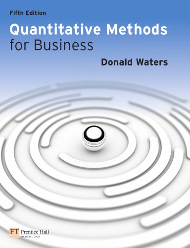 Quantitative Methods For Business 5th Ed Waters C Donald J