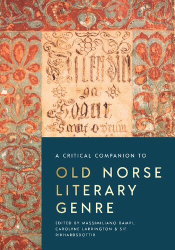 A Critical Companion To Old Norse Literary Genre Massimiliano Bampi