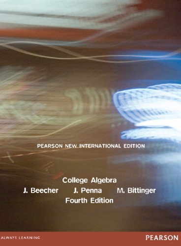 College Algebra Pearson New International Editionfourth Edition Beecher