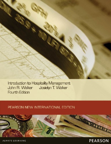 Introduction To Hospitality Management Fourth Edition Pearson New International Edition Pearson Education Walker