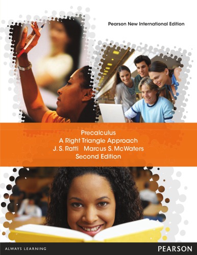 Precalculus A Right Triangle Approach Pearson New International Editionsecond Edition Mcwaters