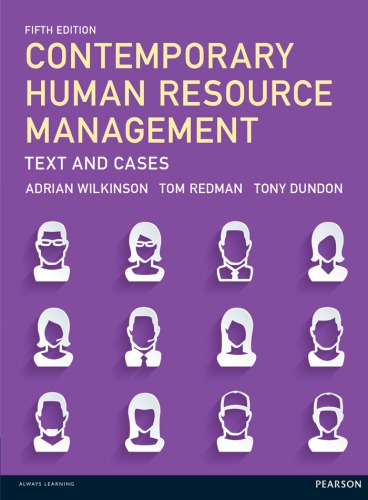 Contemporary Human Resource Management Text And Cases 5 Edition Redman