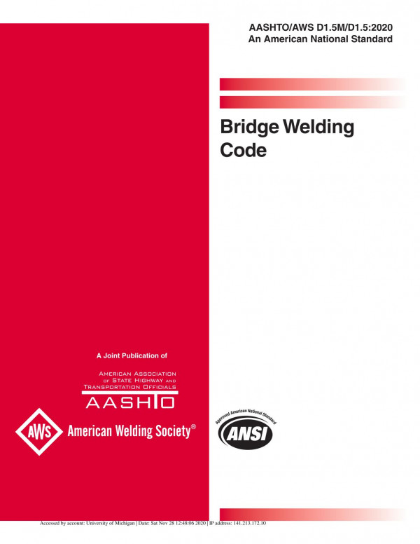 Aws D15 2020 Bridge Welding Code Aws D15