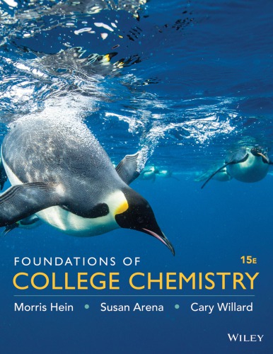 Foundations Of College Chemistry 15e Hein Morrisarena Susanwillard