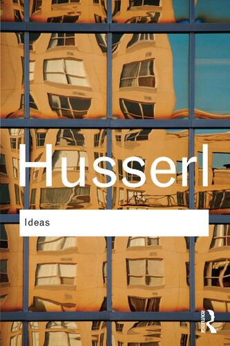 Ideas General Introduction To Pure Phenomenology Onlineausg Edmund Husserl