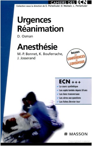Urgences Ranimation Anesthsie David Osman Julien Josserand