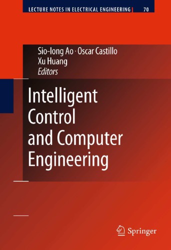 Intelligent Control And Computer Engineering 1st Ed 2011 International Association Of Engineers Ao