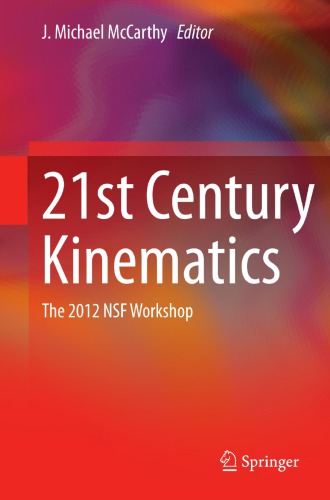 21st Century Kinematics The 2012 Nsf Workshop Mccarthy Michael Jeditor