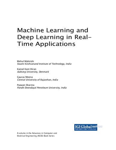 Machine Learning And Deep Learning In Realtime Applications Paawan Sharma