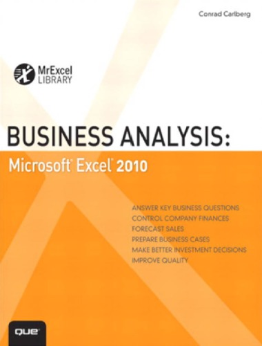 Business Analysis With Microsoft Excel 2010 Carlberg Conrad George