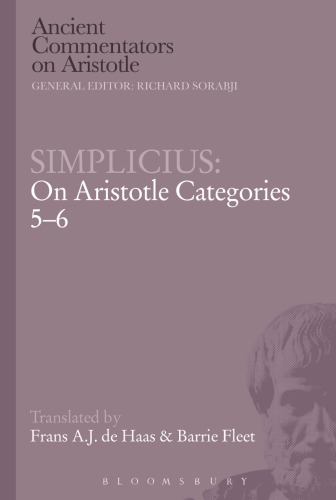 Simplicius On Aristotle Categories 56 De Haas Frans A J Fleet