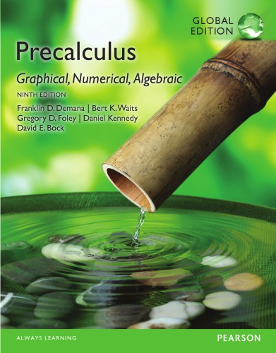 Precalculus Graphical Numerical Algebraic Demana Franklin D