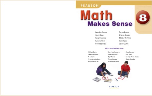 Math Makes Sense 8 Lorraine Brown Et Al With Contributions From Michael Davis Et Al