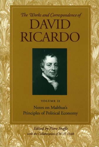 Notes On Malthuss Principles Of Political Economy Vol 2 David Ricardo