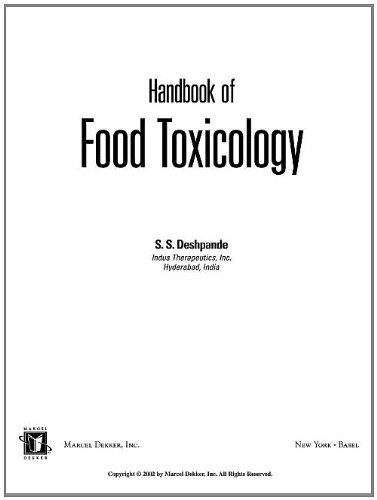 Handbook Of Food Toxicology Food Science And Technology 1st Edition Ss Deshpande